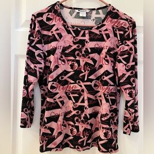 Nygard pink ribbon top